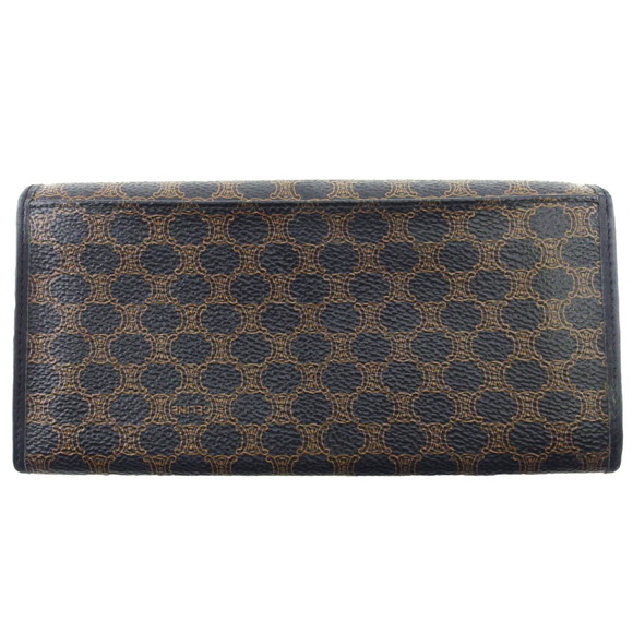 Celine leather Macadam brown long black Wallet - Picture 1 of 5